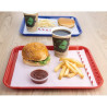 Vassoio Fast Food in Plastica Rosso - Olympia KRISTALLON - Fourniresto