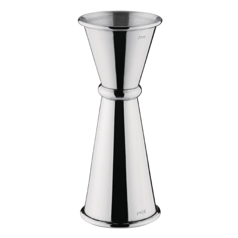 Misura di bicchiere conico in acciaio inossidabile da 25 e 50 ml - Olympia - Fourniresto Misura di bicchiere conico in acciaio inossidabile da 25 e 50 ml - Olympia - Fourniresto