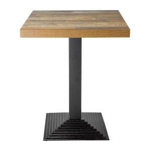 Piatto Tavolo Quadrato Effetto Legno Invecchiato - L 700mm - Bolero