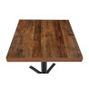 Piatto Tavolo Quadrato Effetto Legno Invecchiato - L 700mm - Bolero