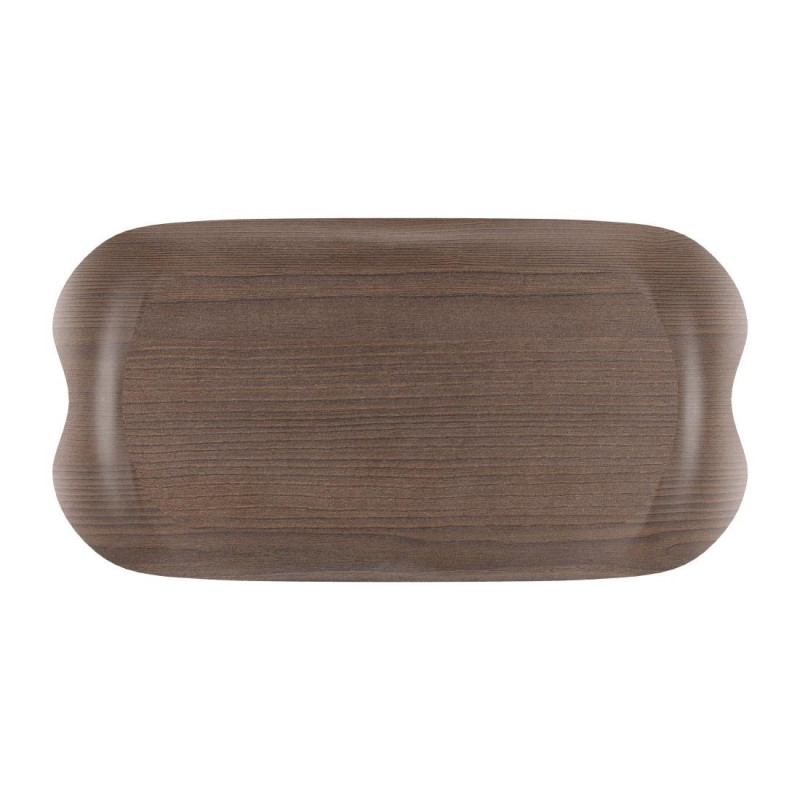 Vassoio da servizio Wave 43x23cm in palissandro venato - Roltex - Fourniresto Vassoio da servizio Wave 43x23cm in palissandro venato - Roltex - Fourniresto