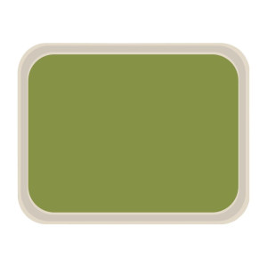 Vassoio da servizio in poliestere standard 470x360mm verde - Roltex - Fourniresto