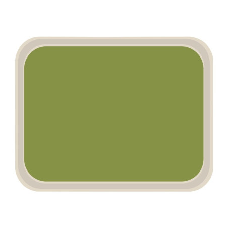 Vassoio da servizio in poliestere standard 470x360mm verde - Roltex - Fourniresto