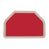 Vassoio da servizio in poliestere trapezoidale GN 500x325mm rosso - Roltex - Fourniresto