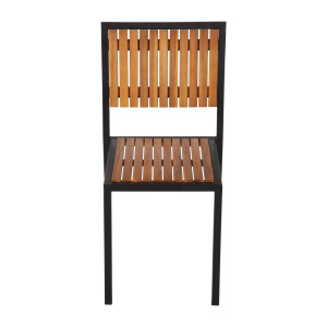 Sedie in acciaio e acacia - Set di 4 - Bolero - Fourniresto