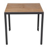Tavolo Quadrato in Acciaio e Acacia 80 cm - Bolero - Fourniresto
