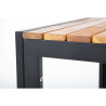 Tavolo Quadrato in Acciaio e Acacia 80 cm - Bolero - Fourniresto