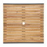Tavolo Quadrato in Acciaio e Acacia 80 cm - Bolero - Fourniresto