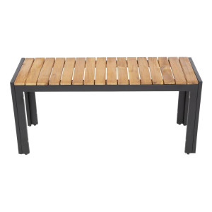Panche in acciaio e acacia 100 cm - Set da 2 - Bolero - Fourniresto