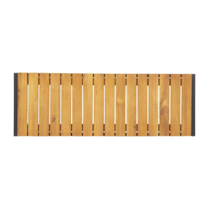 Panche in acciaio e acacia 100 cm - Set da 2 - Bolero - Fourniresto