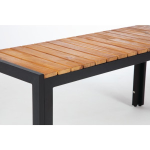Panche in acciaio e acacia 100 cm - Set da 2 - Bolero - Fourniresto