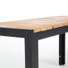 Panche in acciaio e acacia 100 cm - Set da 2 - Bolero - Fourniresto
