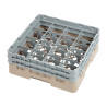 Scaffale per bicchieri 16 scomparti Camrack beige - L 500 x P 500mm - Cambro
