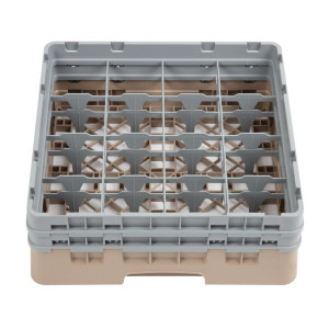 Scaffale per bicchieri 16 scomparti Camrack beige - L 500 x P 500mm - Cambro