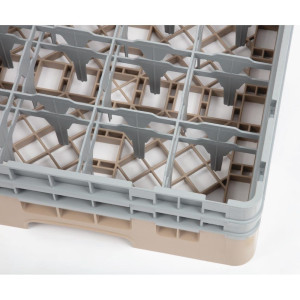 Scaffale per bicchieri 16 scomparti Camrack beige - L 500 x P 500mm - Cambro