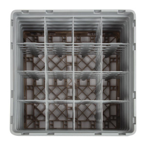 Scaffale per bicchieri 16 scomparti Camrack beige-L 500 x P 500mm - Cambro
