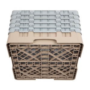 Scaffale per bicchieri 16 scomparti Camrack beige-L 500 x P 500mm - Cambro
