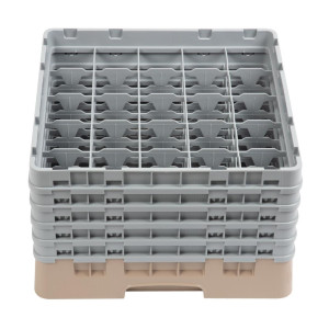 Scaffale per bicchieri 25 scomparti Camrack beige-500x 500mm - Cambro