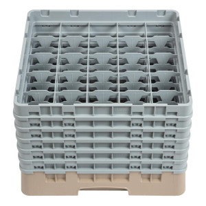Scaffale per bicchieri 25 scomparti Camrack beige - L 500 x L 500mm - Cambro
