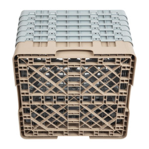 Scaffale per bicchieri 25 scomparti Camrack beige - L 500 x L 500mm - Cambro