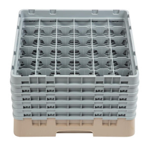Scaffale per bicchieri 36 scomparti Camrack beige - L 500 x P 500mm - Cambro