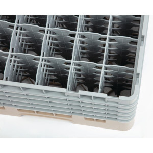 Scaffale per bicchieri 36 scomparti Camrack beige - L 500 x P 500mm - Cambro