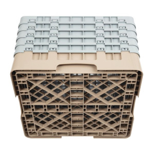 Scaffale per bicchieri 36 scomparti Camrack beige - L 500 x P 500mm - Cambro