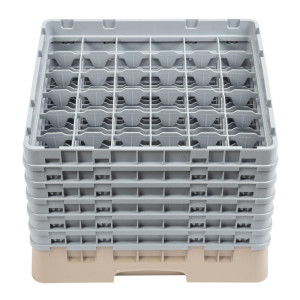 Scaffale per bicchieri 36 scomparti Camrack beige 500 x 500 mm - Cambro