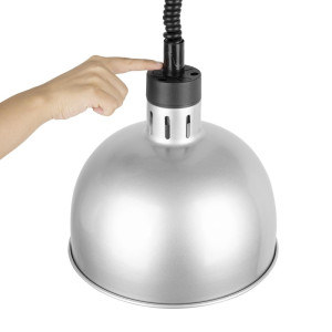 Lampada Riscaldante a Cupola Pieghevole in Metallo Spazzolato - Buffalo