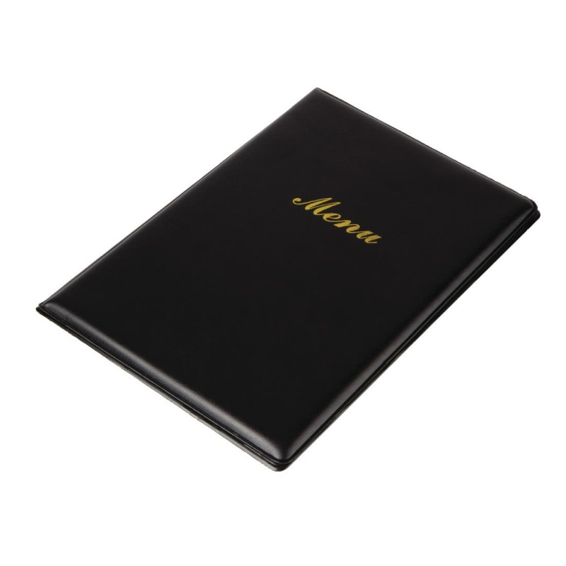 Proteggi-menu in PVC A5 nero - Olympia - Fourniresto Proteggi-menu in PVC A5 nero - Olympia - Fourniresto