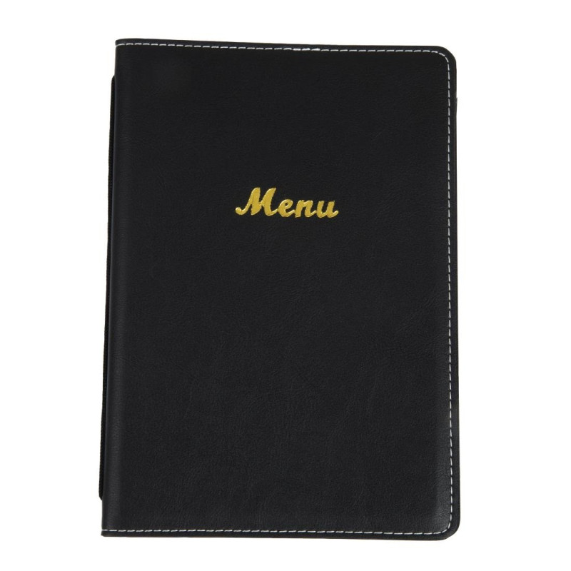 Proteggi-menu in similpelle A5 nero - Olympia - Fourniresto Proteggi-menu in similpelle A5 nero - Olympia - Fourniresto