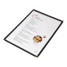 Proteggi-menu stile americano A4 a due ante nero - Olympia - Fourniresto
