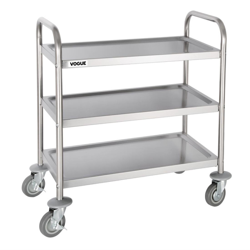 Carrello di Sgombero in Acciaio Inox - 3 Livelli - L 710 X P 405mm - 128Kg - Vogue Carrello di Sgombero in Acciaio Inox - 3 Livelli - L 710 X P 405mm - 128Kg - Vogue