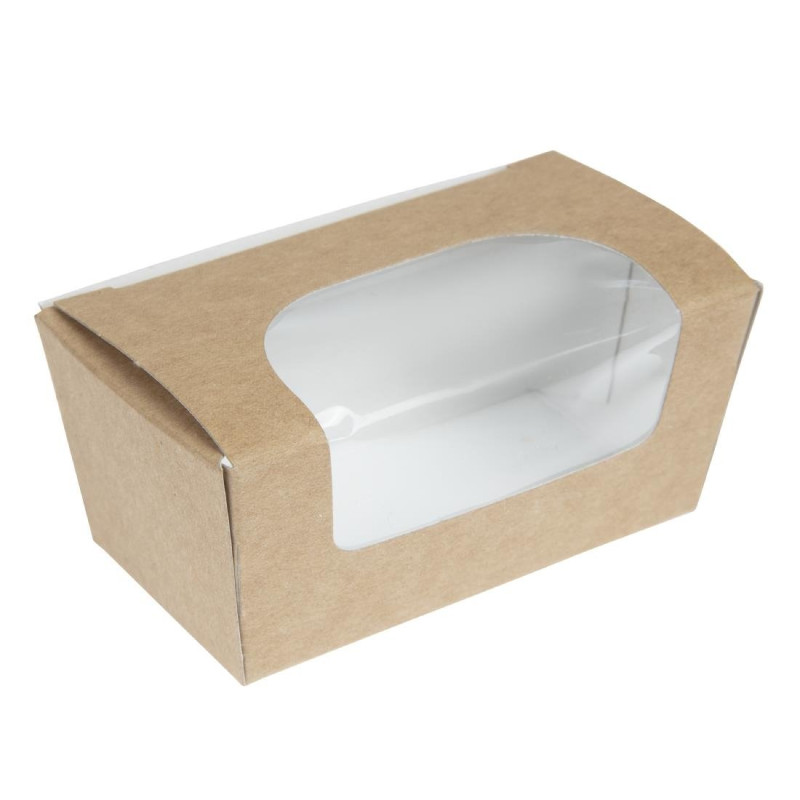 Scatole per torte rettangolari in kraft compostabile con finestra - Confezione da 500 - Colpac Scatole per torte rettangolari in kraft compostabile con finestra - Confezione da 500 - Colpac