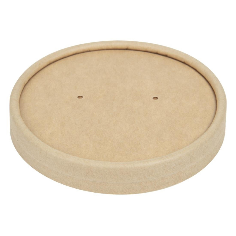 Coperchi per Ciotole di Zuppa Kraft Microonde Riciclabili da 225ml e 350ml - Confezione da 500 - Colpac Coperchi per Ciotole di Zuppa Kraft Microonde Riciclabili da 225ml e 350ml - Confezione da 500 - Colpac