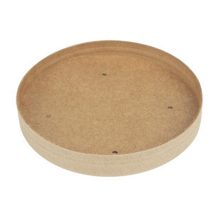 Coperchi per Ciotole di Zuppa Kraft Microonde Riciclabili da 225ml e 350ml - Confezione da 500 - Colpac
