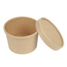 Coperchi per Ciotole di Zuppa Kraft Microonde Riciclabili da 225ml e 350ml - Confezione da 500 - Colpac