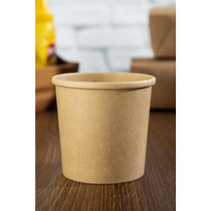 Sacchetti di zuppa Kraft microonde riciclabili da 350 ml - Lotto da 500 - Colpac