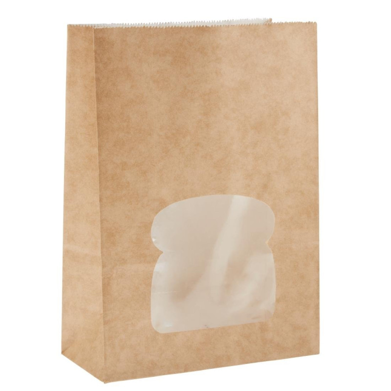 Sacchetti per panini in carta kraft riciclabile neri con finestra - Lotto da 250 - Colpac - Fourniresto Sacchetti per panini in carta kraft riciclabile neri con finestra - Lotto da 250 - Colpac - Fourniresto
