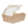 Barquette per insalata Kraft riciclabili con finestra in acetato - 825 ml - Lotto da 200 - Colpac