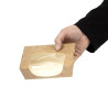 Barquette per insalata Kraft riciclabili con finestra in acetato - 825 ml - Lotto da 200 - Colpac