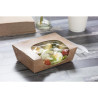 Barquette per insalata Kraft riciclabili con finestra in acetato - 825 ml - Lotto da 200 - Colpac
