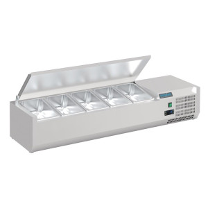Saladiera da appoggio con coperchio Serie G - 5 x GN 1/4 - Polar
