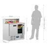Bancone di preparazione refrigerato per pizze Serie G - 288L - Polar - Fourniresto