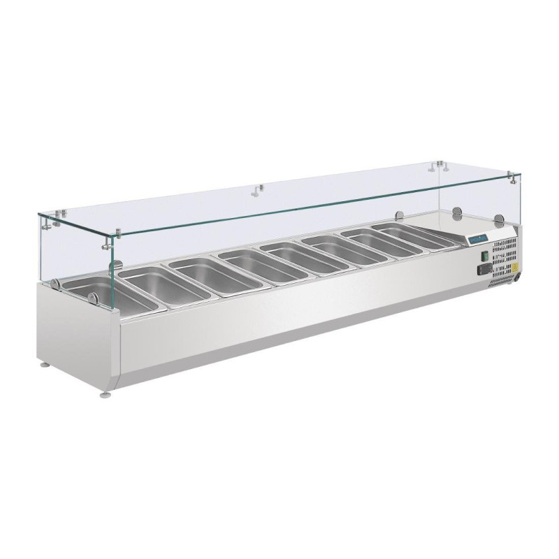 Vetrina per ingredienti refrigerata - 8 X GN 1/4 - Polar - Fourniresto Vetrina per ingredienti refrigerata - 8 X GN 1/4 - Polar - Fourniresto