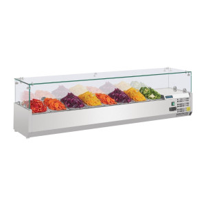Vetrina per ingredienti refrigerata - 8 X GN 1/4 - Polar - Fourniresto