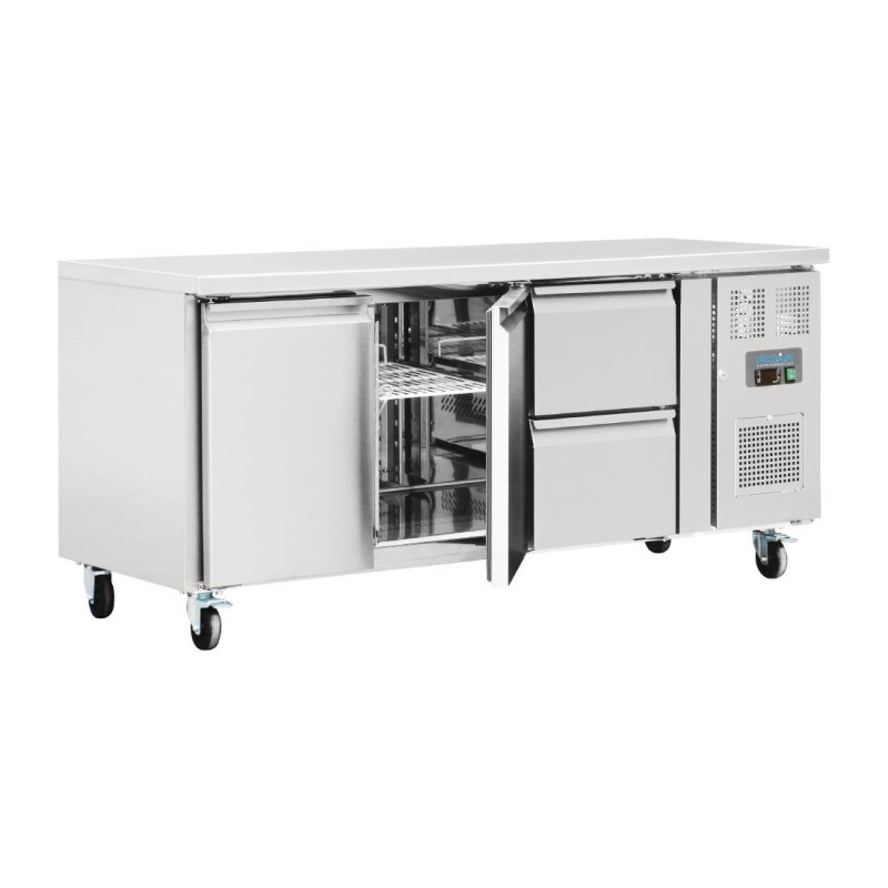 Tavolo Refrigerato 2 Porte 2 Cassetti Serie U - 417L - Polar - Fourniresto Tavolo Refrigerato 2 Porte 2 Cassetti Serie U - 417L - Polar - Fourniresto