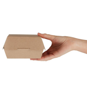 Grandi scatole per hamburger Kraft compostabili - P 135mm - Lotto di 250 - Colpac