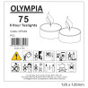 Candele da tavolo 4 ore - Lotto da 100 - Olympia - Fourniresto
