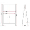 Pannello da marciapiede con cornice in legno 850 x 500 mm - Olympia - Fourniresto